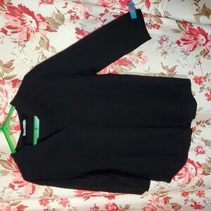 Black V-Neck Top Large